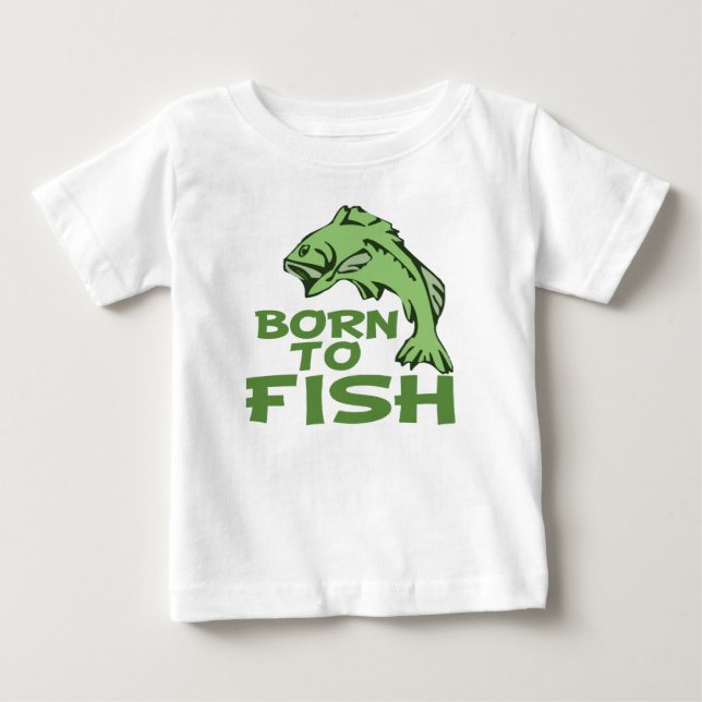 Camiseta Para Bebê Nascer para Peixe para Baixo (Frente)