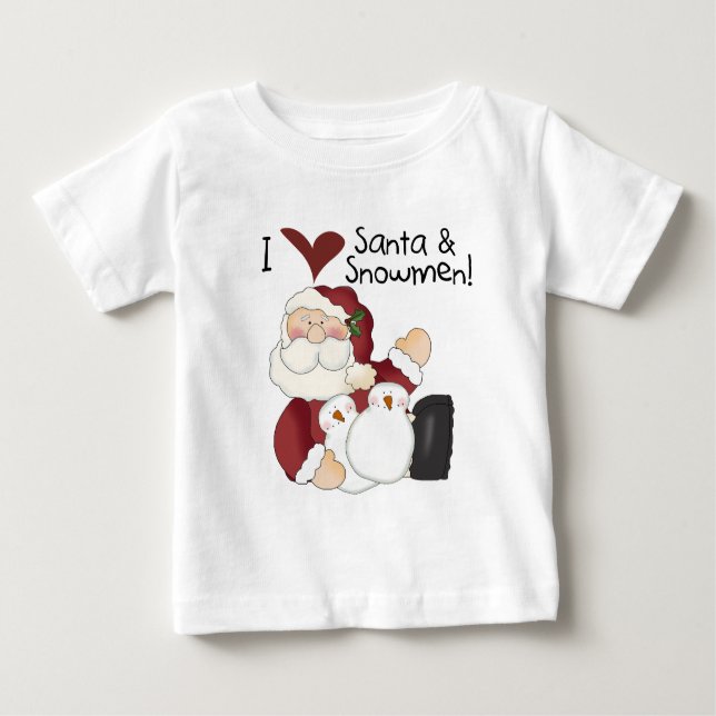 Camiseta Para Bebê Natal para papais noeis e Neves (Frente)