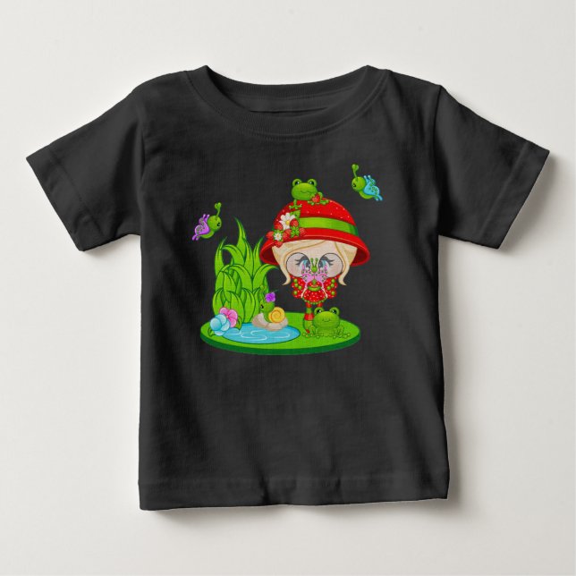 Camiseta Para Bebê Natureza - Feira do Sapo (Frente)
