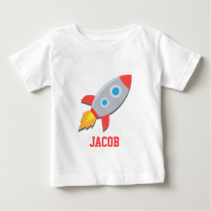 Camiseta Para Bebê Nave Espacial, Espaço Exterior, Para Bebês Meninos
