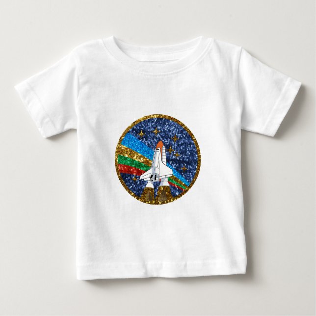 Camiseta Para Bebê nave sequencial (Frente)