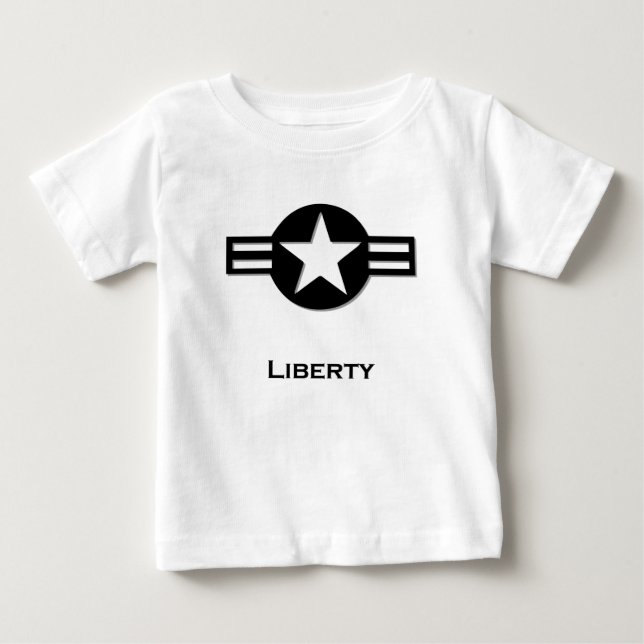 Camiseta Para Bebê negro da Liberdade dos EUA (Frente)