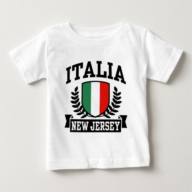 Camiseta Para Bebê New Jersey Italiano (Frente)