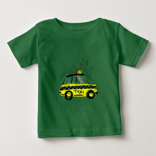 Camiseta Para Bebê newyork taxi (Frente)