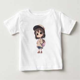 Camiseta para Bebé Niña con Gorra y Bolso
