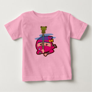 Camiseta Para Bebê Ninja Girl