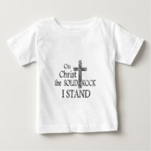 Camiseta Para Bebê No cristo a rocha que contínua EU ESTOU