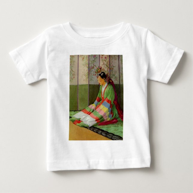 Camiseta Para Bebê Noiva coreana (Frente)