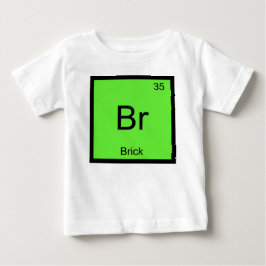 Camiseta Para Bebê Nome do Tijolo Elemento Químico Tabela Periódica