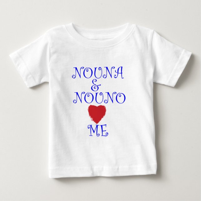 CAMISETA PARA BEBÊ NOUNA E NOUNO AMAM-ME (Frente)