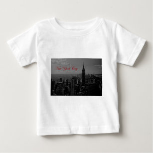 Camiseta Para Bebê Nova Iorque branco preto