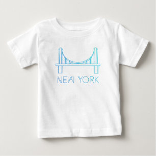 Camiseta Para Bebê Nova Iorque da ponte de Brooklyn  