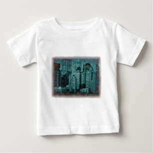 Camiseta Para Bebê Nova Iorque - Efeito Fotográfico Danificado