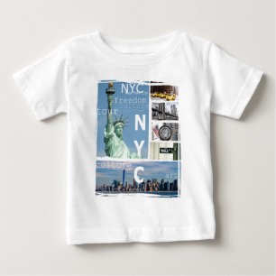 Camiseta Para Bebê Nova Iorque Nyc