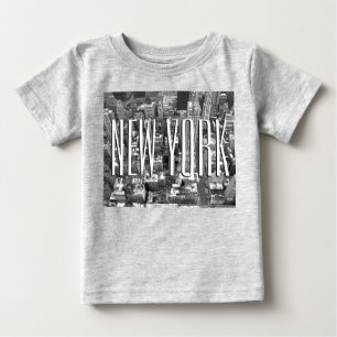 Camiseta Para Bebê Nova York Baby Creeper Orgânico Lembrança de Nova
