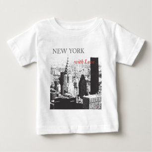 Camiseta Para Bebê Nova York com amor