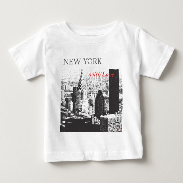 Camiseta Para Bebê Nova York com amor (Frente)