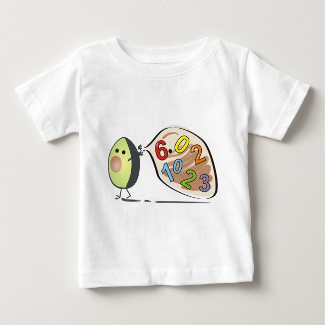 Camiseta Para Bebê números dos abacates (Frente)