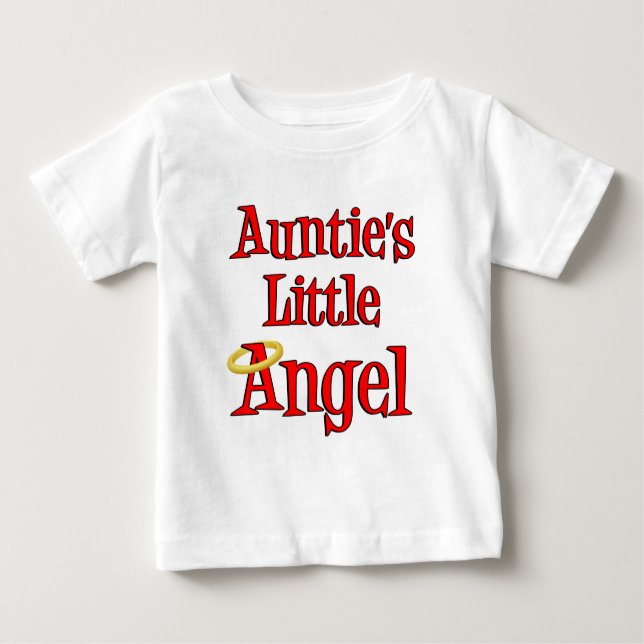 Camiseta Para Bebê O Anjo Pequeno da Tia (Frente)