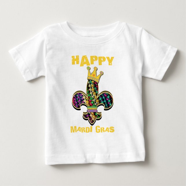 Camiseta Para Bebê O carnaval Fleur comemora (Frente)