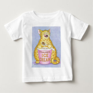Camiseta Para Bebê O CAT come o sorvete