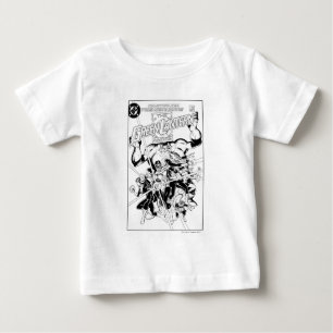Camiseta Para Bebê O corpo verde da lanterna, preto e branco
