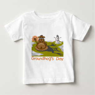 Camiseta Para Bebê O dia de Groundhog
