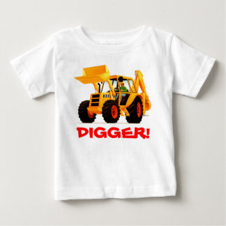 Camiseta Para Bebê O escavador amarelo conhecido feito sob encomenda