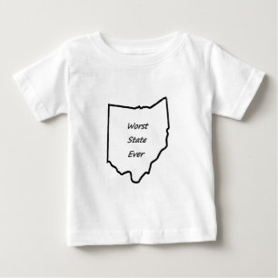 Camiseta Para Bebê O estado o mais mau de Ohio nunca