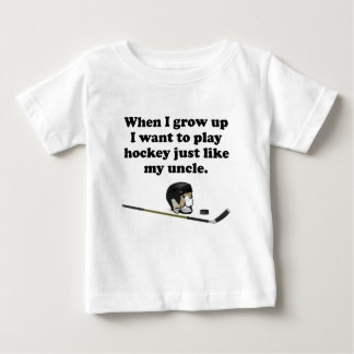 Camiseta Para Bebê O hóquei do jogo gosta de meu tio