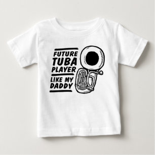 Camiseta Para Bebê O jogador futuro da tuba gosta de meu pai