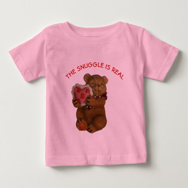 Camiseta Para Bebê O Jogo é um Urso Real (Frente)