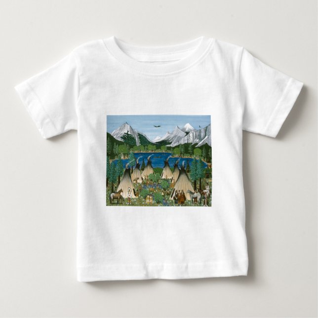 Camiseta Para Bebê O Lago Nez Perce ~ Wallowa (Frente)