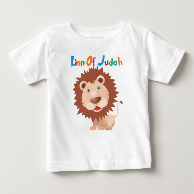 Camiseta Para Bebê O Leão De Judah (Frente)