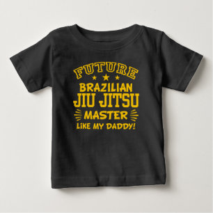 Camiseta Para Bebê O mestre futuro de Jiu Jitsu do brasileiro gosta