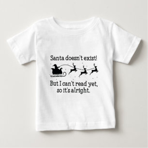Camiseta Para Bebê O papai noel não existe!