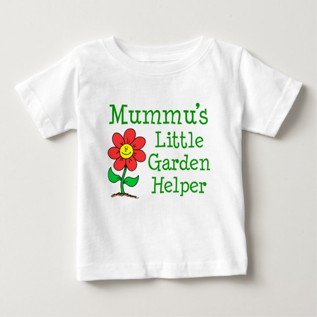 Camiseta Para Bebê O Pequeno Garden Helper de Mummu (Frente)