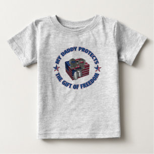 Camiseta Para Bebê O presente do pai da liberdade