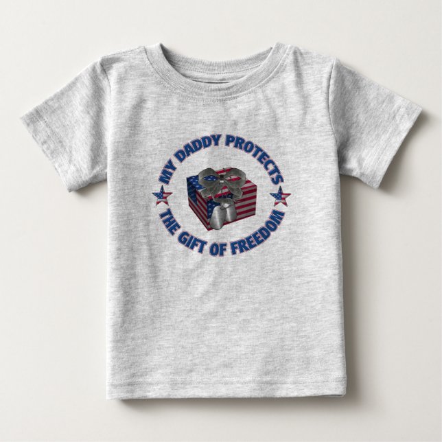 Camiseta Para Bebê O Presente Do Pai Da Liberdade (Frente)