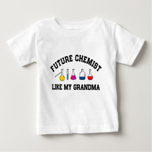 Camiseta Para Bebê O químico futuro gosta de minha avó
