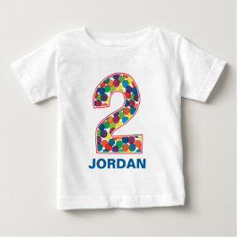 Camiseta Para Bebê O segundo aniversário da Bolinhas da lagarta, muit