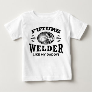Camiseta Para Bebê O soldador futuro gosta de meu pai