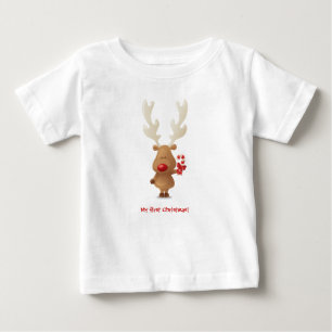 Camiseta Para Bebê o T do bebê da rena