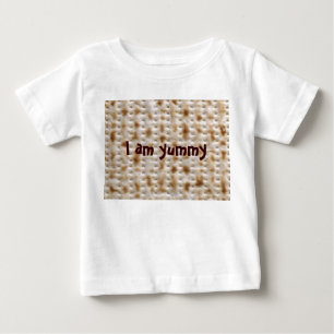 Camiseta Para Bebê O T do bebê do Matzoh do Passover (luva curta)