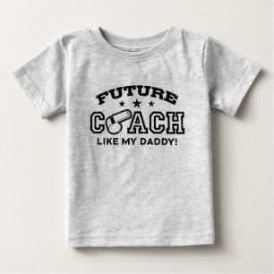 Camiseta Para Bebê O treinador futuro gosta de meu pai
