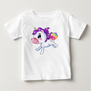 Camiseta Para Bebê O unicórnio Farts