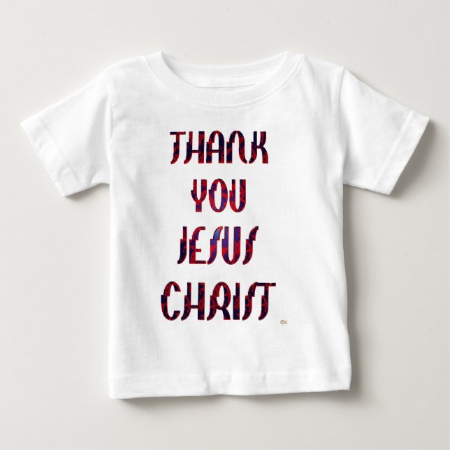 Camiseta Para Bebê Obrigado JESUS (Frente)