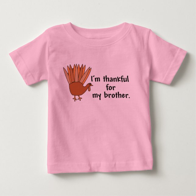 Camiseta Para Bebê Obrigado pelo meu irmão (Frente)