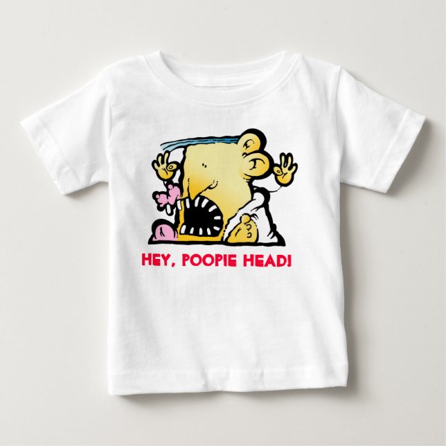 CAMISETA PARA BEBÊ OLÁ, CABEÇA DE POÓPIA! (Frente)