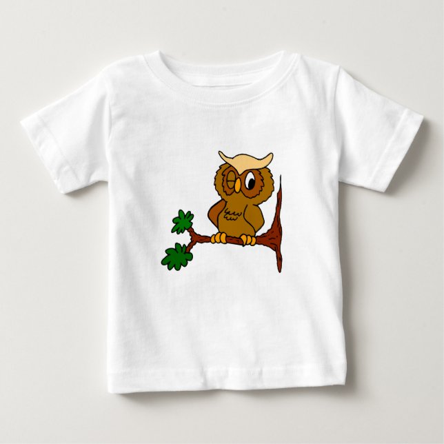 Camiseta Para Bebê Olly Owl (Frente)